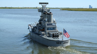 Illustration for article titled Unique jet driven mini battleship replica on Ebay